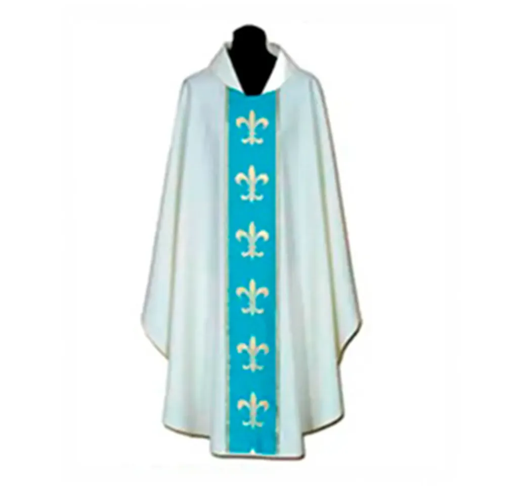 Casulla azul Mariana sencilla