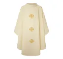 Casulla blanca tres cruces