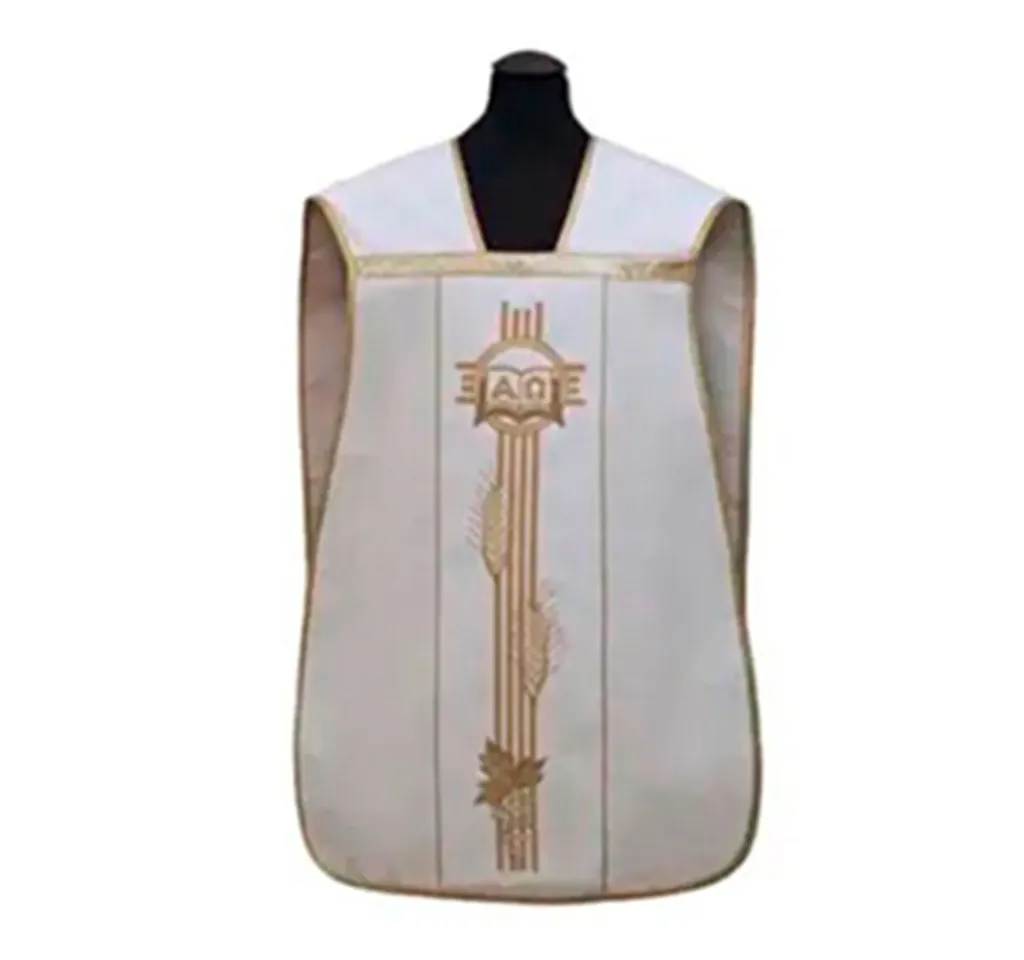Casulla de guitarra crema alfa y omega