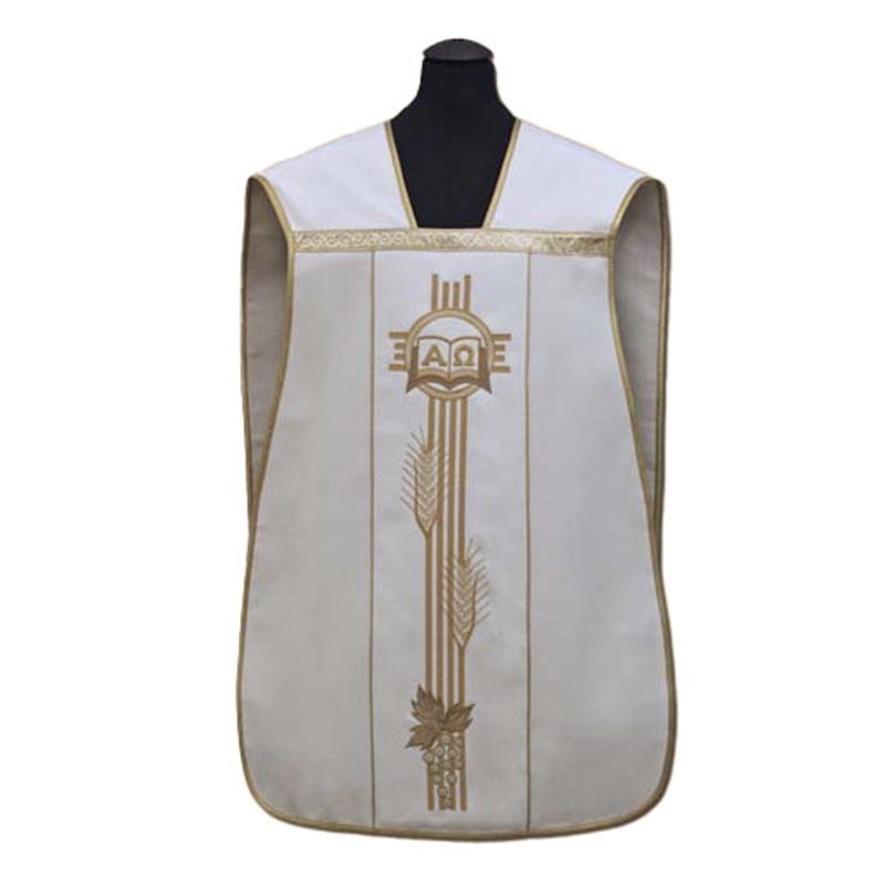 Casulla de guitarra crema alfa y omega