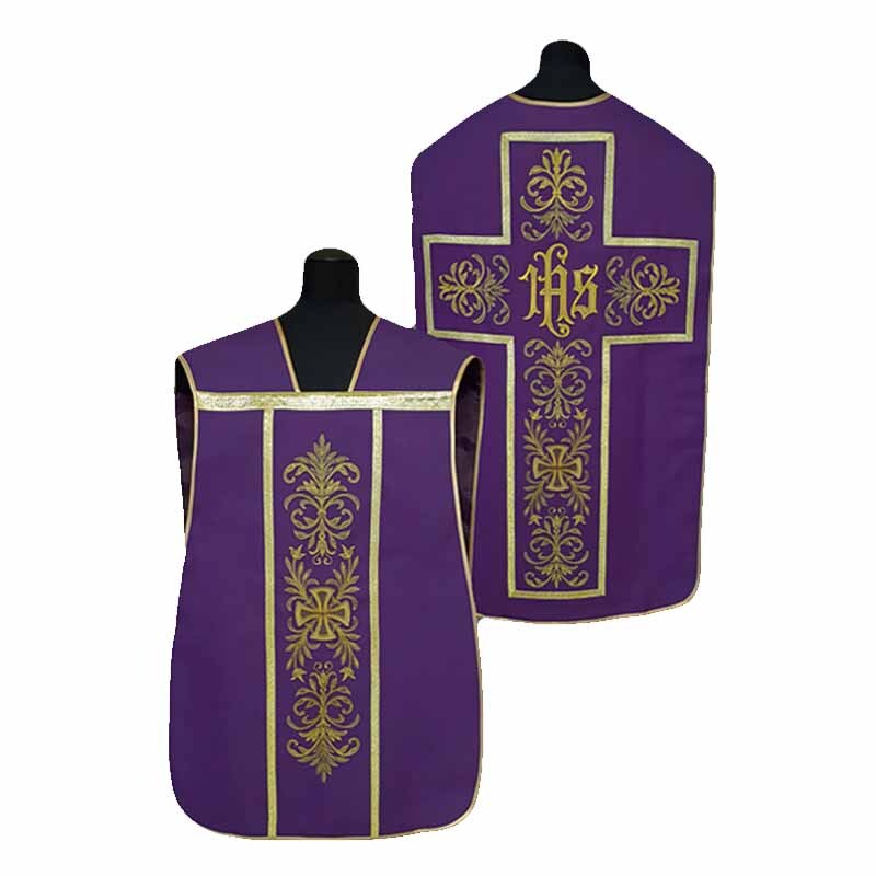 Casulla de guitarra morada cruz JHS