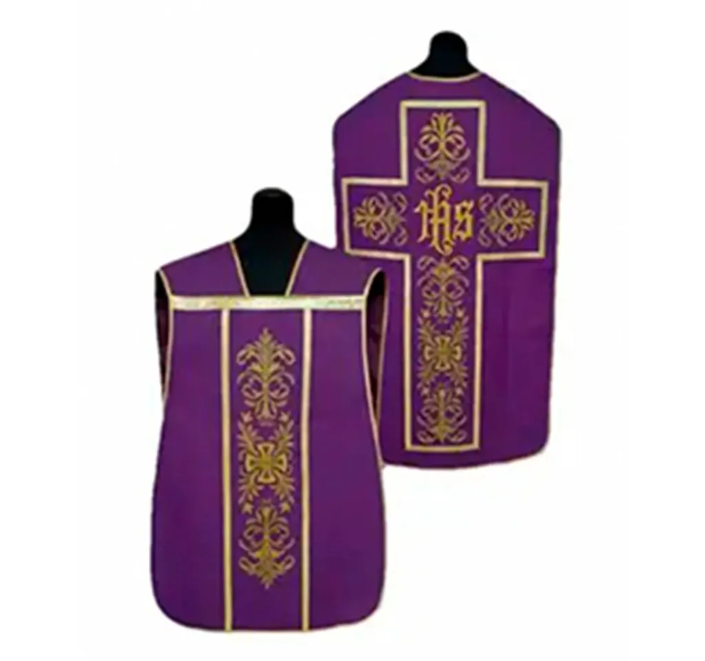 Casulla de guitarra morada JHS flores espigas