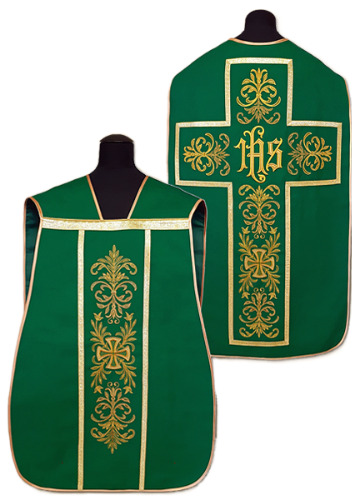 Casulla de guitarra verde cruz JHS