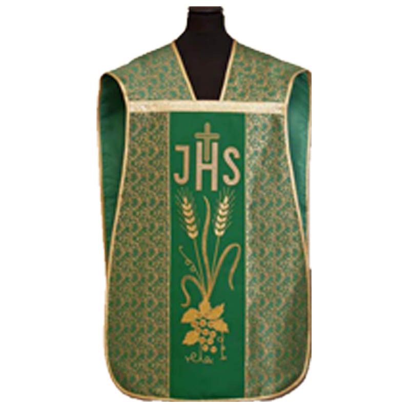 Casulla de guitarra verde JHS espigas uvas