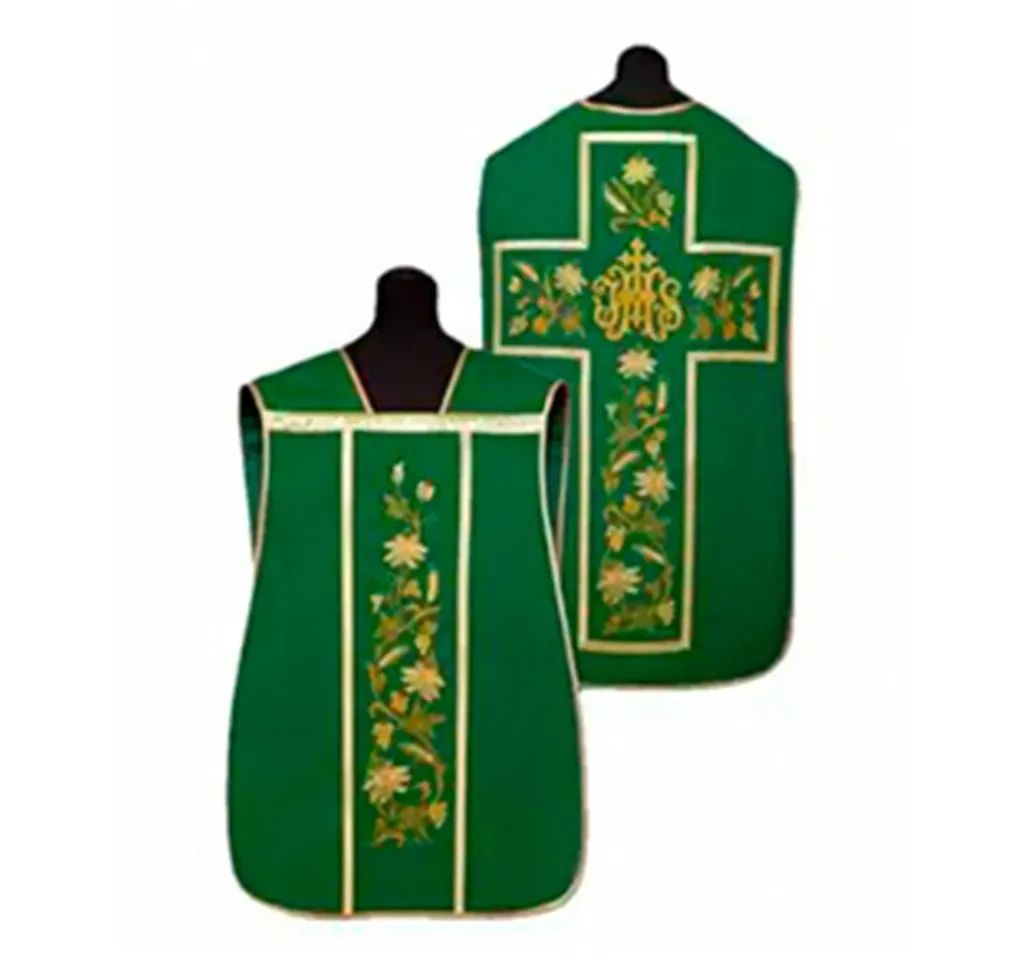 Casulla de guitarra verde JHS flores espigas