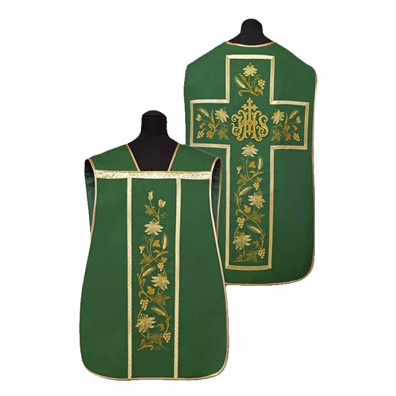 Casulla de guitarra verde JHS flores espigas