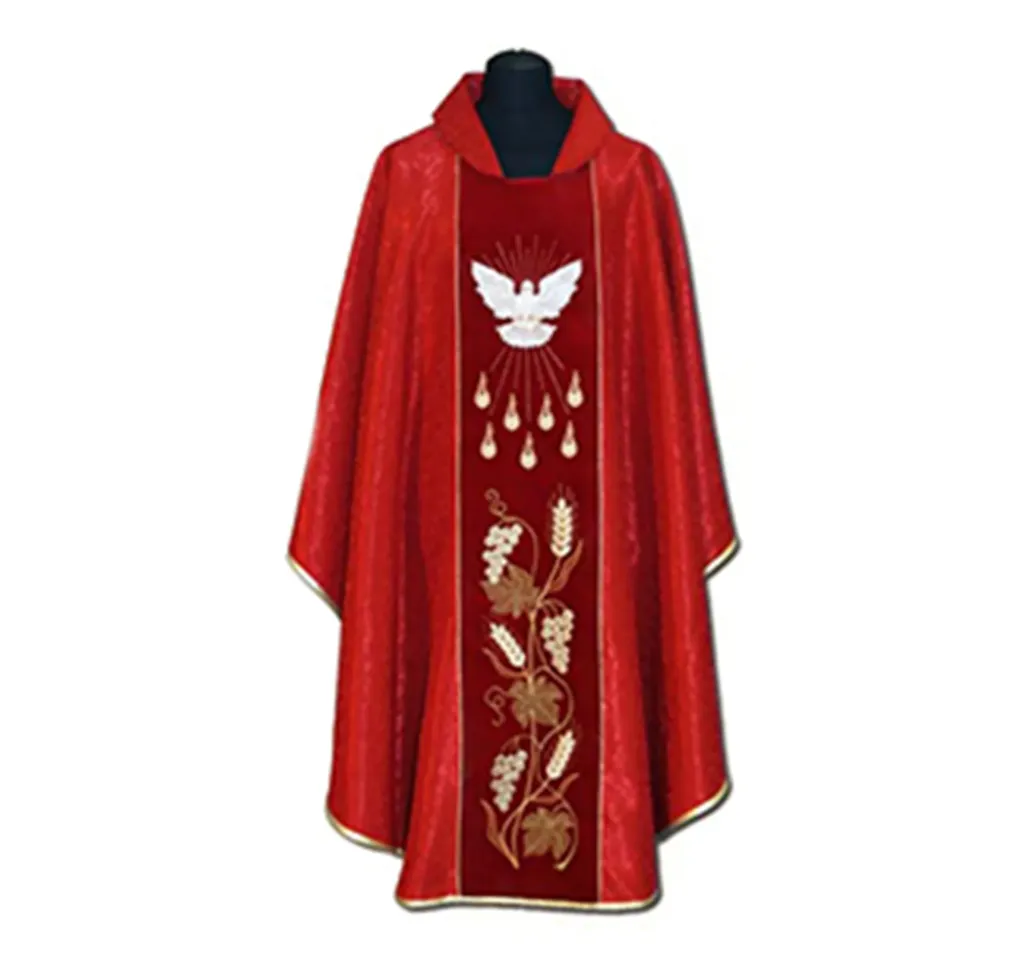 Casulla de sacerdote bordada Espíritu Santo
