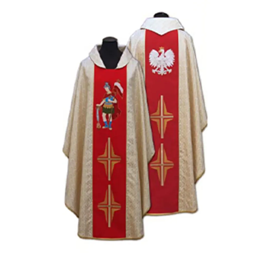 [1300] Casulla de sacerdote roja