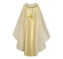 Casulla sacerdotal dorada cruz
