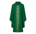 Casulla verde dibujo cruces