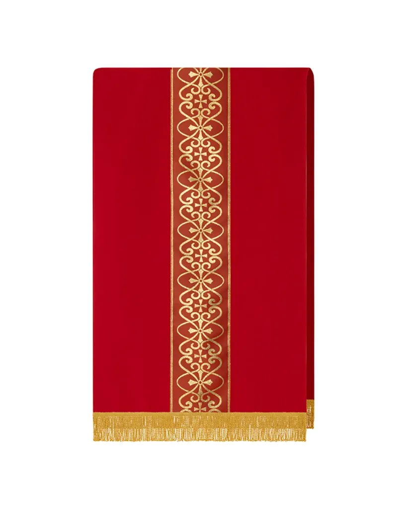 cubre ambon rojo cruces