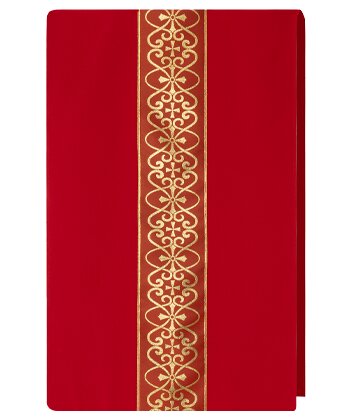 Cubre cáliz rojo cruces