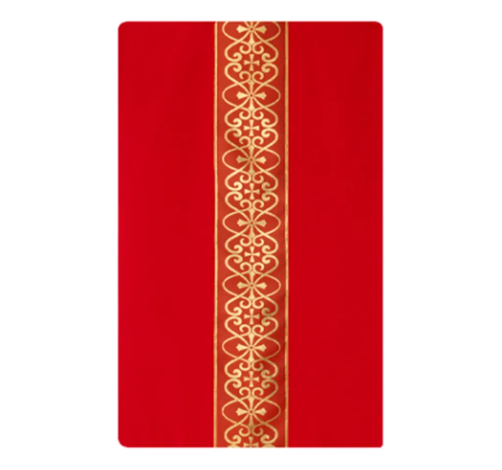 [4339] Cubre cáliz rojo cruces