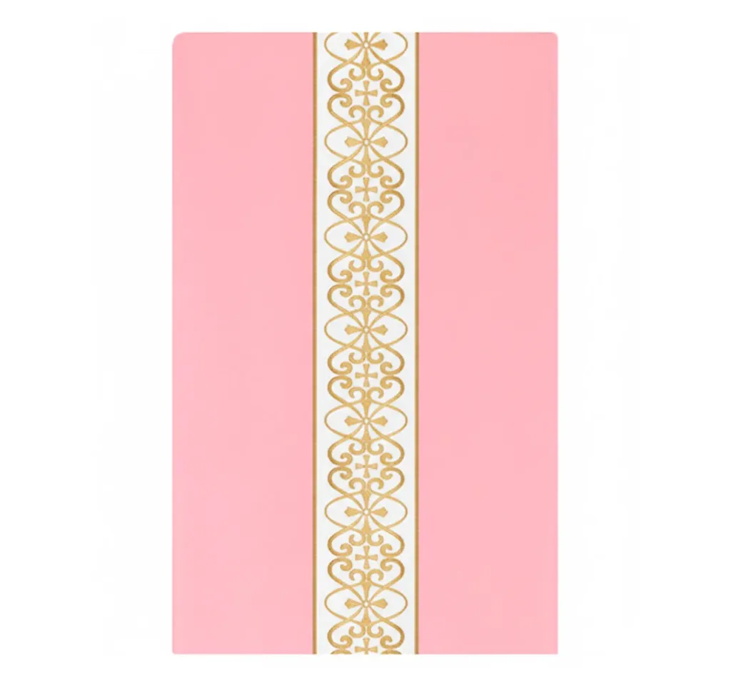 [4521] Cubre cáliz rosa cruces estolón blanco