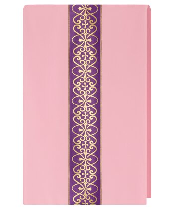[4342] Cubre cáliz rosa cruces estolon morado