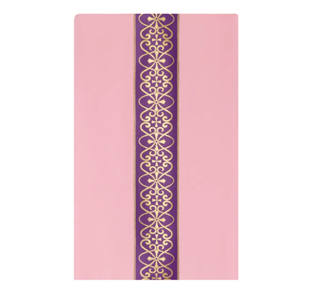 [4342] Cubre cáliz rosa cruces estolon morado