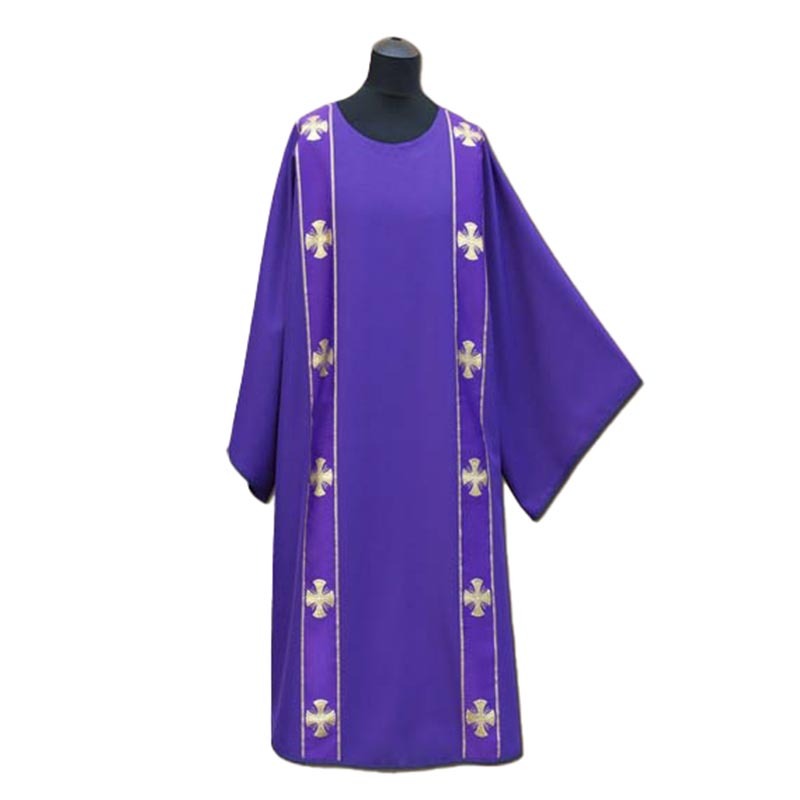 Dalmática morada doble cruces