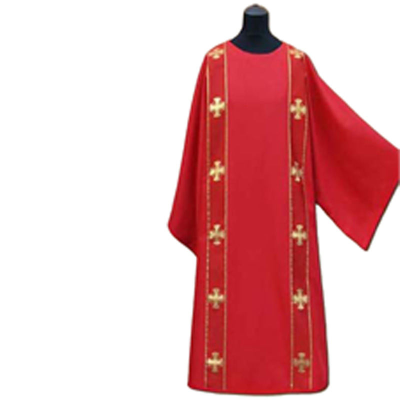 [1525] Dalmática roja doble cruces