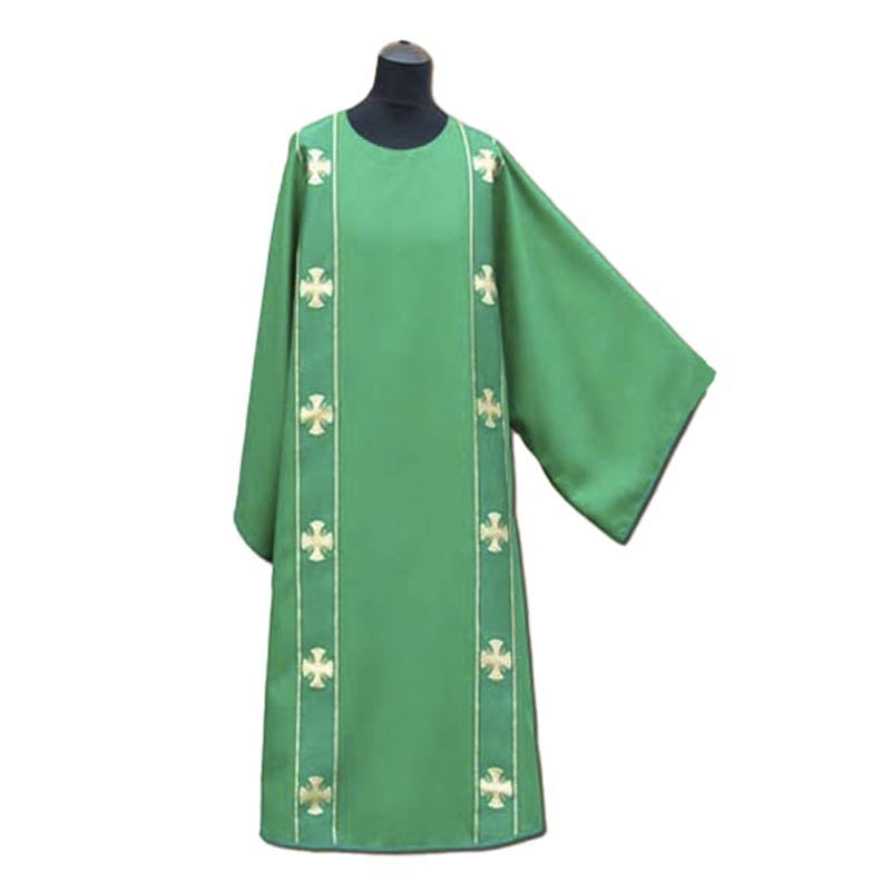 [1523] Dalmática verde doble cruces