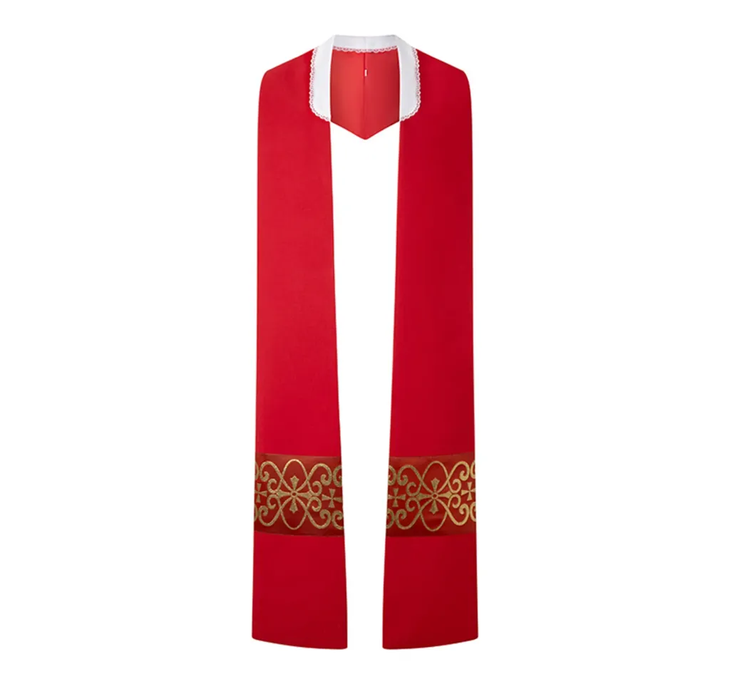 [4333] Estolón concelebración rojo cruces