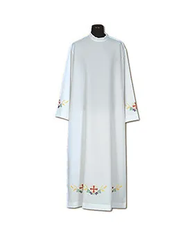 Alba sacerdote bordada cruz roja (152)