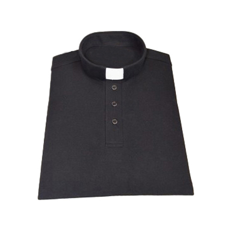 Polo Sacerdote Manga Corta negro