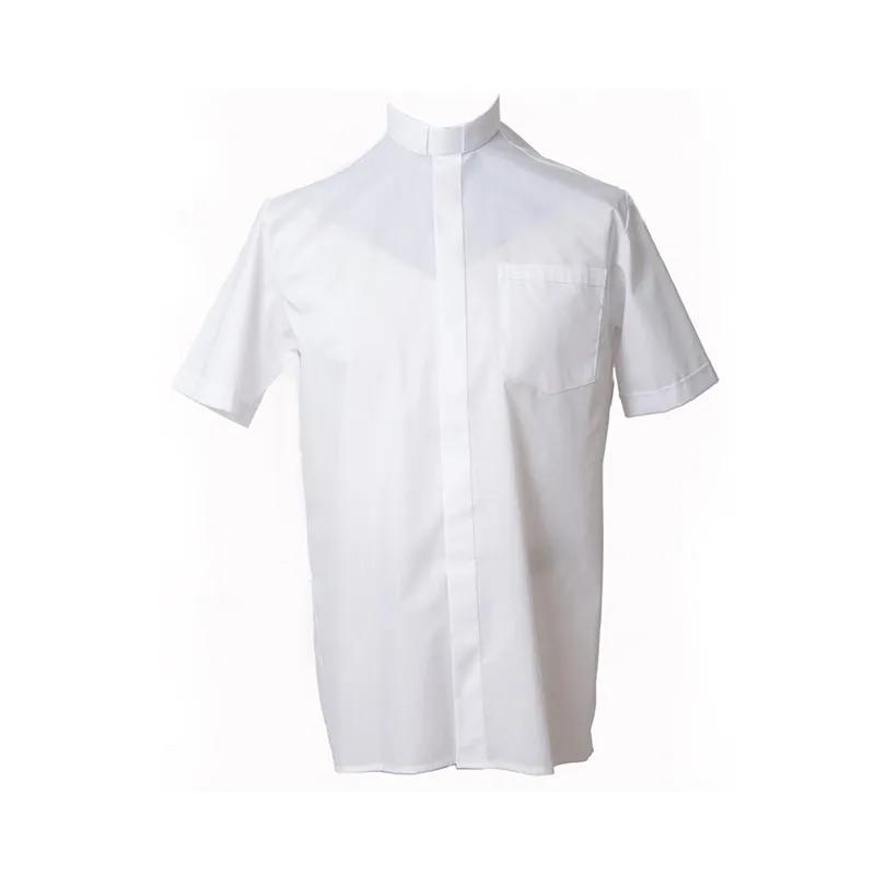 Camicia a maniche corte misto bianco