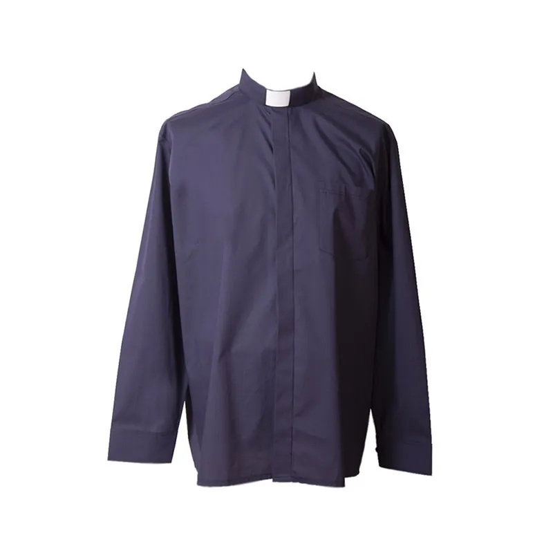 [3347] Camisa manga larga mezcla azul marino (3XL (47-48))