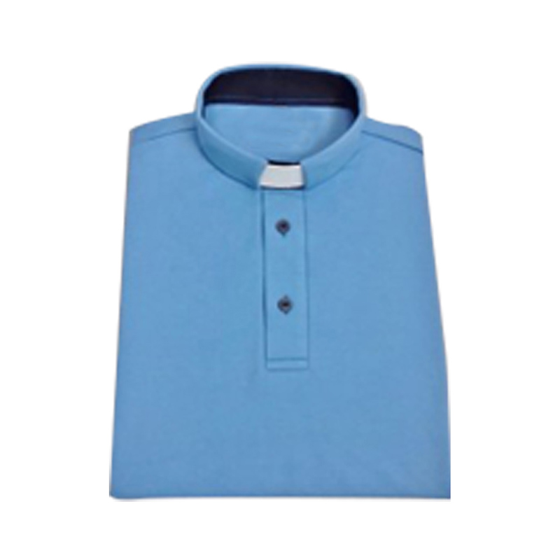 [3415] Polo Sacerdote Manga Corta Azul claro (3XL (47-48))