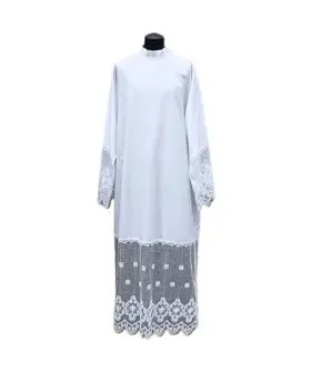 [3137] Alba sacerdote puntilla negra grande (164)