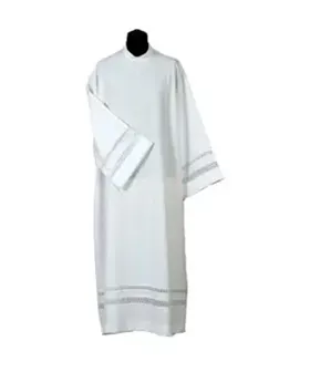 [3395] Alba sacerdote blanca doble vainica (164)