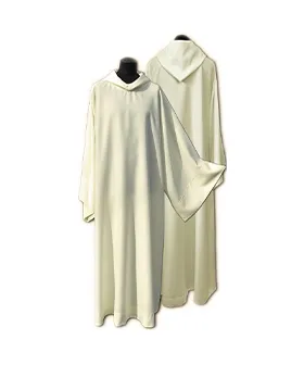 [3826] Alba sacerdote capucha beis (164)