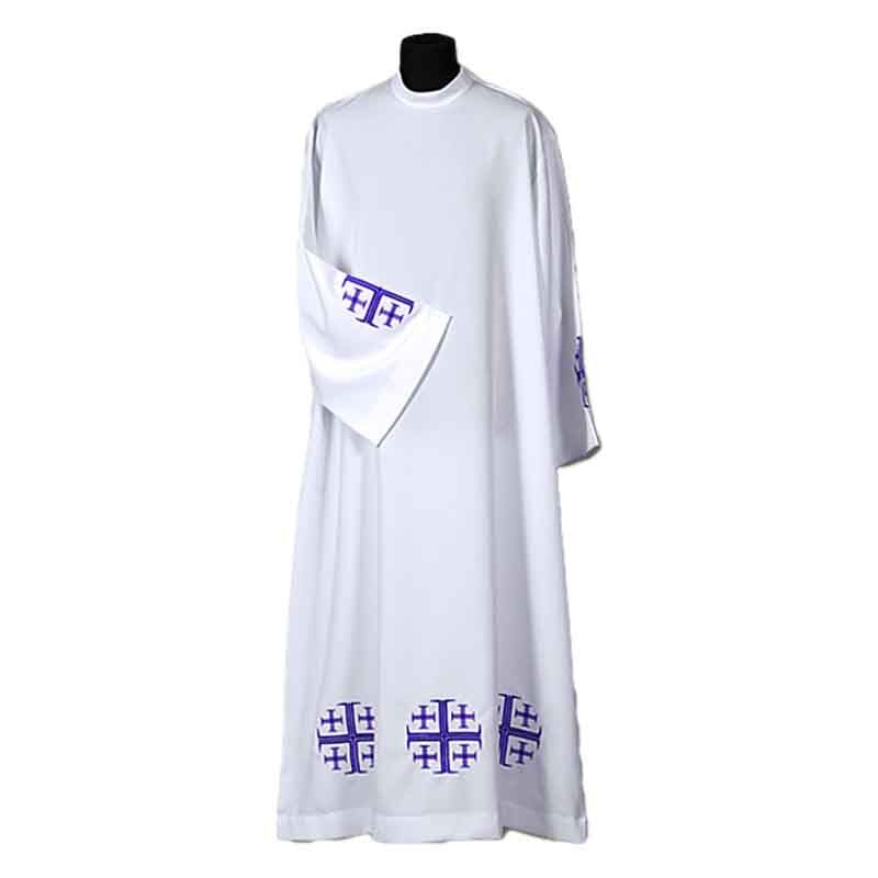 [3571] Alba sacerdote cruz morada (164)