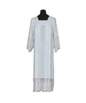 [3605] Alba sacerdote blanca puntilla tablas (164)
