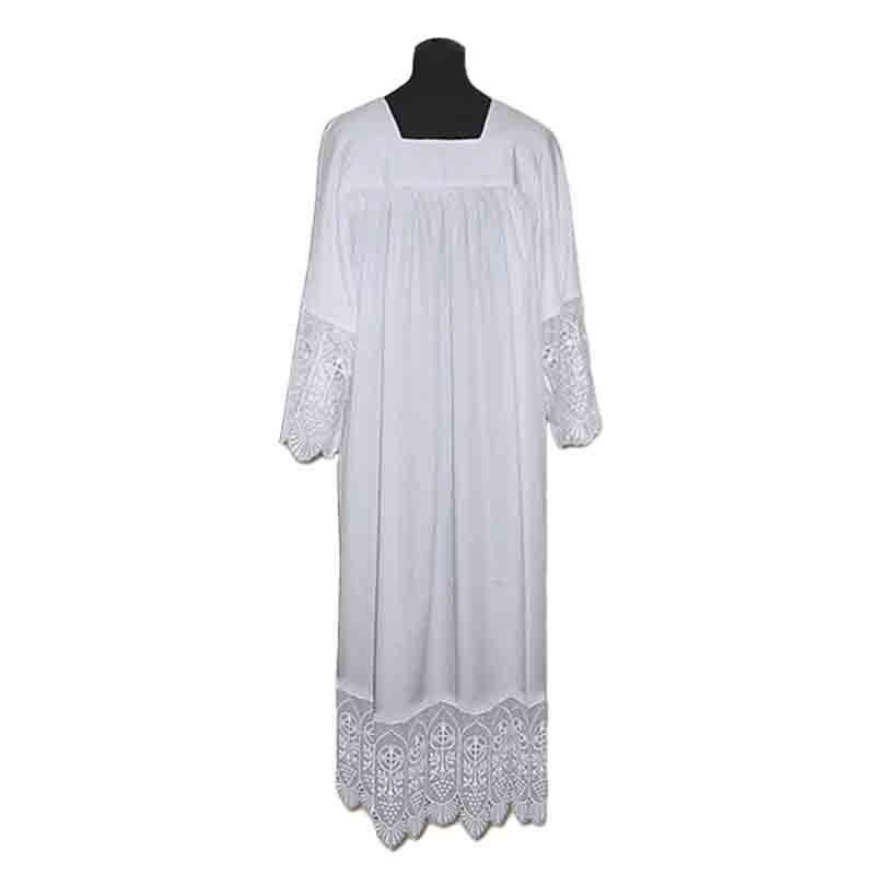 Alba sacerdote blanca dobleces puntilla (164)