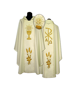 Casulla de sacerdote bordada