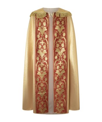 Capa pluvial dorada y roja uvas