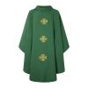Casulla verde tres cruces