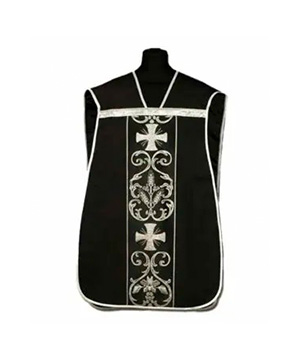 Casulla de guitarra negra cruz espigas