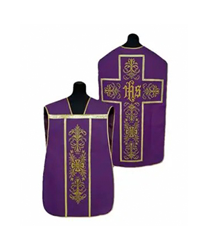 Casulla de guitarra morada cruz JHS