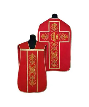 Casulla de guitarra roja cruz JHS