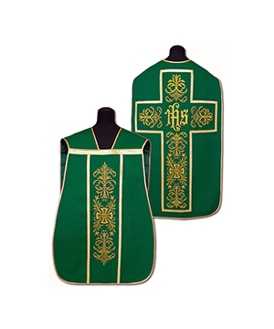 Casulla de guitarra verde cruz JHS