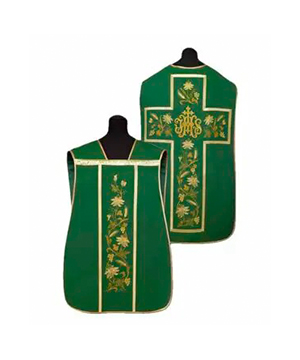 Casulla de guitarra verde JHS flores espigas