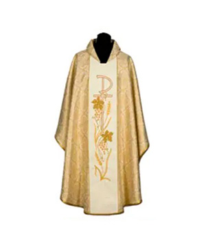 Casulla dorada cruz espigas