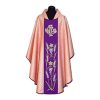 Casulla rosa y estolón morado JHS espigas