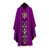 Casulla morada damasco JHS