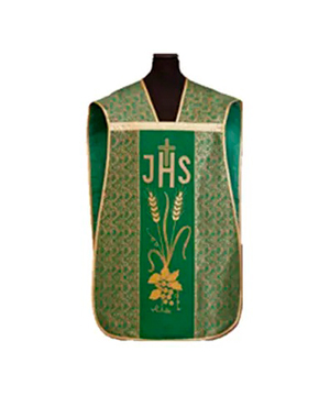 Casulla de guitarra verde JHS espigas uvas