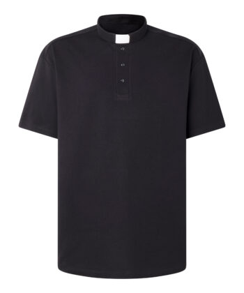 Polo Sacerdote Manga Corta negro