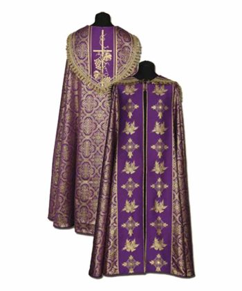 Capa pluvial morada cruz