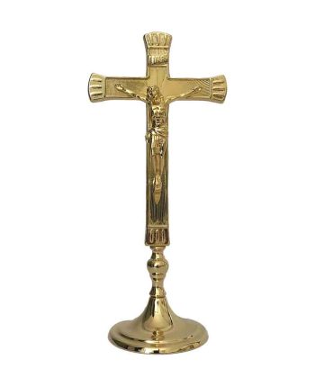 Cruz latón sin base 20 cm.